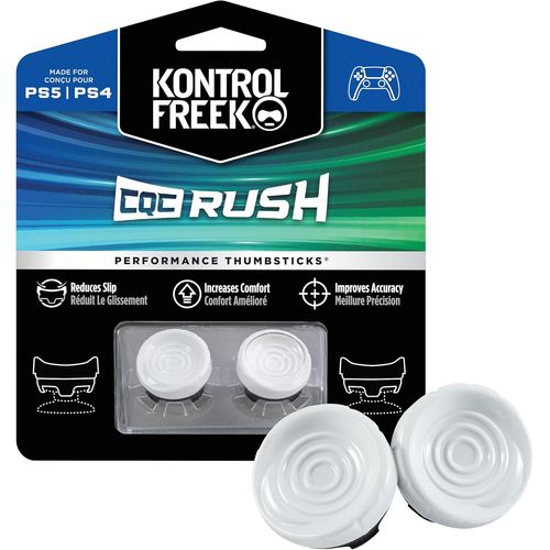 FPS Freek CQC Rush Manette pour PlayStation 4 (PS4) et PlayStation 5 (PS5) | Baguettes de Performance | 2 concaves de Taille Moyenne | Blanc