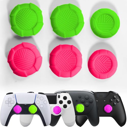 Grip Joystick pour PS5 - FPS Capuchons Joystick pour PS5 PS4 Xbox Switch Pro Accessoires Thumb Grip Manette Thumbsticks Caps Controller à Aide avec Viser Réduire Pouce Fatigue, 6 pièces