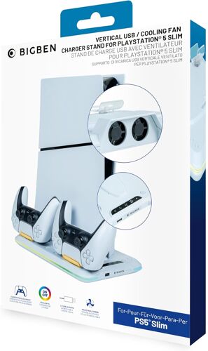 Socle et Chargeur manettes et Ventilateur pour PlayStation 5 "Classic et Slim