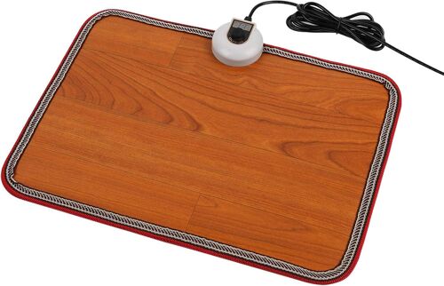 Tapis De Chauffage Électrique Sous-Bureau, Chauffe-Pieds Électrique, Chauffe-Doigts De 230 V Pour Bureau Et Maison (Grain De Bois)