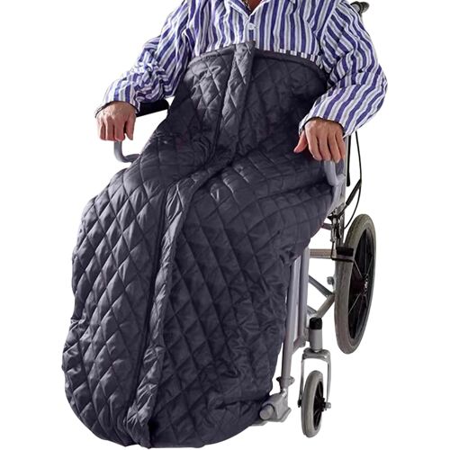 Couverture chauffante pour fauteuil roulant, légère avec fermeture éclair, couverture chauffante douillette pour le bas du corps pour les personnes âgées (noir)