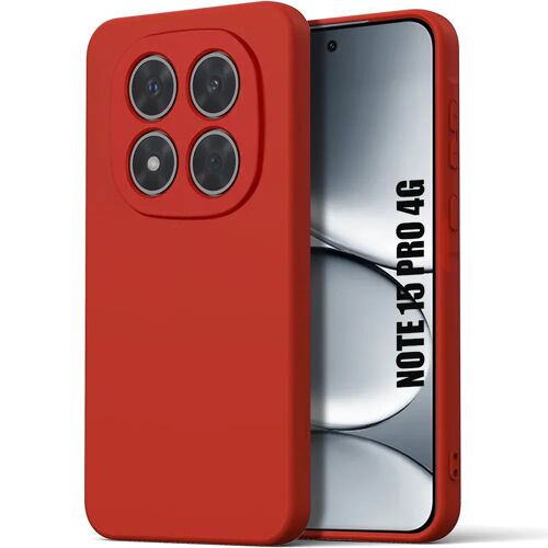 Coque pour Xiaomi Redmi Note 15 Pro 4G, Protection Silicone Doux Slim Anti-Rayures Antichoc Rouge - E.F.Connection