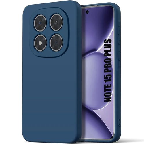 Coque pour Xiaomi Redmi Note 15 Pro Plus 5G, Silicone Souple Anti-Rayures Antichoc - Bleu Marine - E.F.Connection