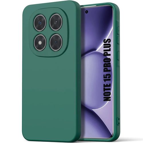 Coque pour Xiaomi Redmi Note 15 Pro Plus 5G, Silicone Liquide Slim Anti-Rayure - Vert Foncé - E.F.Connection