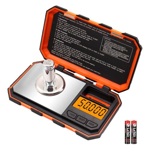 Balance Milligramme 50 G/0,001 G, Balance Portable Mg Avec Rétroéclairage Lcd, Tare, Balance Numérique Pour Bijoux, Balance De Microgramme Pour Poudre, Or, Gemme, Rechargement, Poids Cal