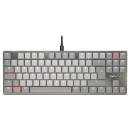 CHERRY KC 500 MX LP - Clavier - 80% - TKL - rétro-éclairé - USB - QWERTZ - Allemand - commutateur : CHERRY MX Low Profile 2.0 Ivory - gris