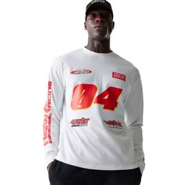 T-Shirt À Manches Longues Rb Racing Graphic Blanc Homme