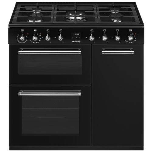 Smeg Concert CX93GMBL four et cuisinière Electrique Gaz Noir