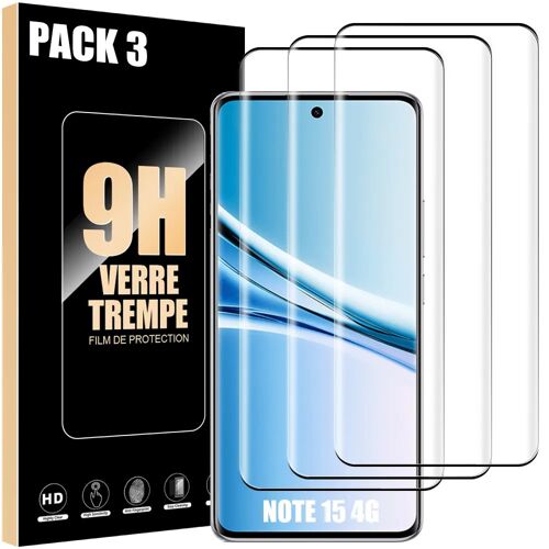 3 Verre Trempé Intégral pour Xiaomi Redmi Note 15 4G, Protection d'écran Antichoc Anti-Rayures 9H - E.F.Connection