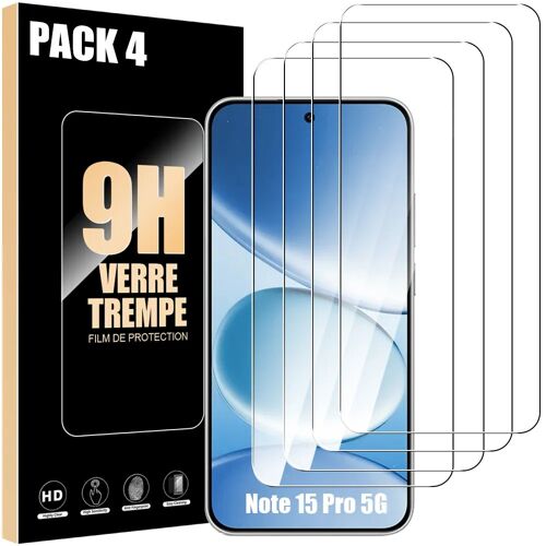 4x Verre Trempé pour Xiaomi Redmi Note 15 Pro 5G, Protection Anti-Rayures 9H Résistant Transparent - E.F.Connection
