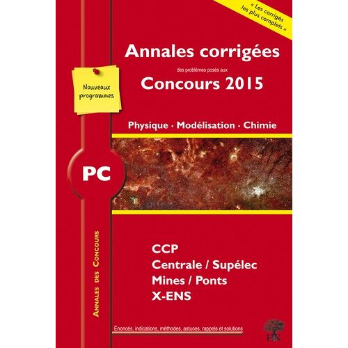 Pc Physique Modélisation Chimie