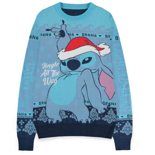 DIFUZED Disney Lilo & Stitch - Stitch Christmas Jumper Pull - S