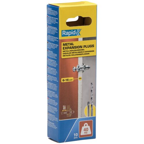 Rapid 5001549 ancrage à vis et cheville murale 10 pièces Ancre d'expansion 37 mm
