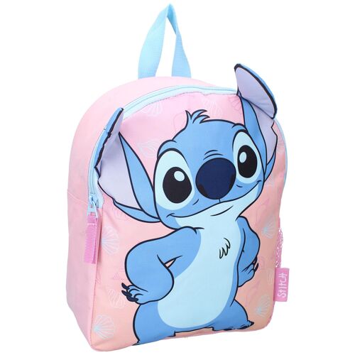 Vadobag Stitch Fluffy Friends Sac à dos normal Bleu et Rose