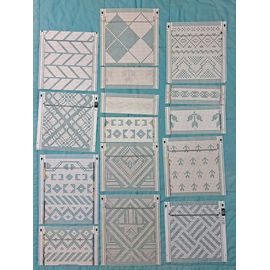 Enorme Lot De 15 Cartes Perforées Pour Machine À Tricoter Passap Électronique Automatique Brother Silver Reed Toyota Singer Phildar Déco Feuille Poinçonné Jacquard, Motifs Divers