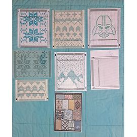 Lot De 8 Cartes Perforées Pour Machine À Tricoter Passap Électronique Automatique Modeles Calque Creation Perso Brother Silver Reed Toyota Singer Phildar Déco Feuille Poinçonné Dark Vador Star Wars