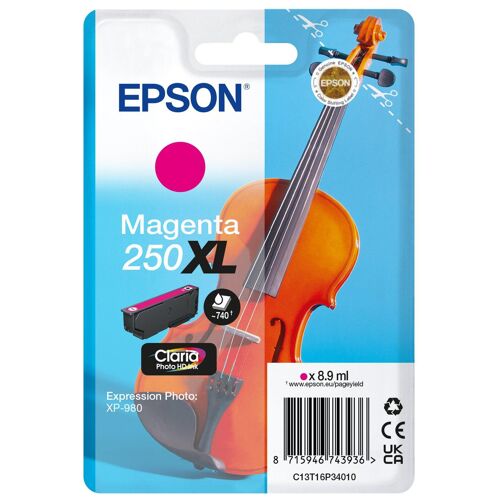 Epson 250XL - 8.9 ml - XL - magenta - original - blister - cartouche d'encre - pour P/N: C11CL95402