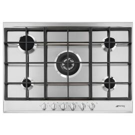 Smeg P272XGH plaque Acier inoxydable Intégré 75 cm Gaz 5 zones
