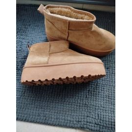 Bottines Femme Fourrées Beige Foncé - 38