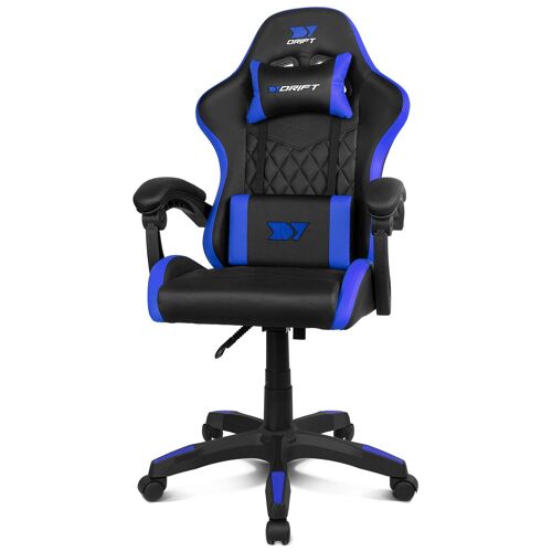 DRIFT DR35EBL Siège pour jeu vidéo Siège de jeu sur PC Siège rembourré Noir et Bleu