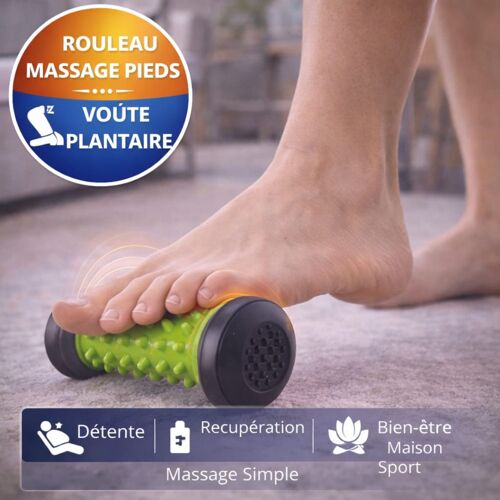 Rouleau Massage Pieds Voûte Plantaire ¿ Détente Récupération ¿ Soulage Fatigue ¿ Bien-Être Maison Sport ¿ Massage Simple