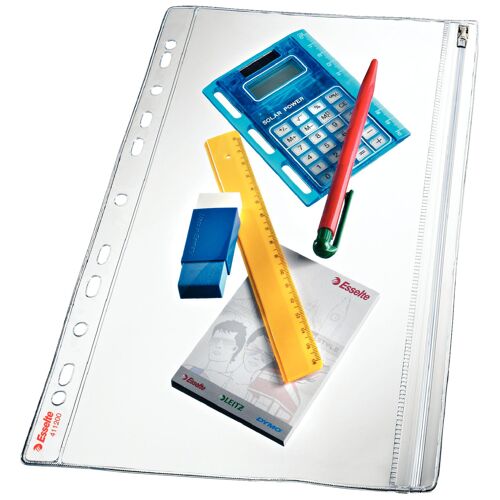 Esselte Pochette Perforée Fourre-Tout Avec Fermeture Glissière