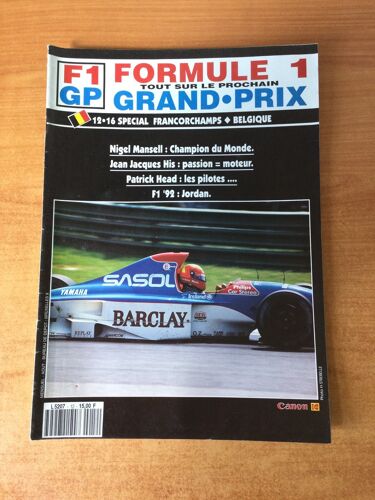 F1gp Formule 1 Tout Sur Le Prochain Grand Prix : N° 12-16 Spécial Francorchamps Belgique