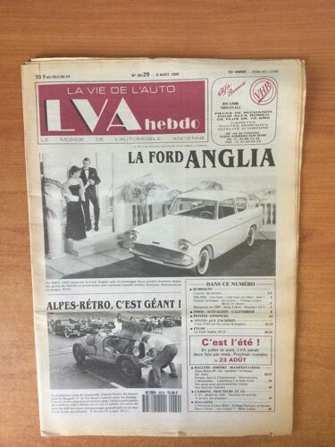 Lva La Vie De L'auto N° 90/29 15e Année : La Ford Anglia, Alpes-Rétro C'est Géant !