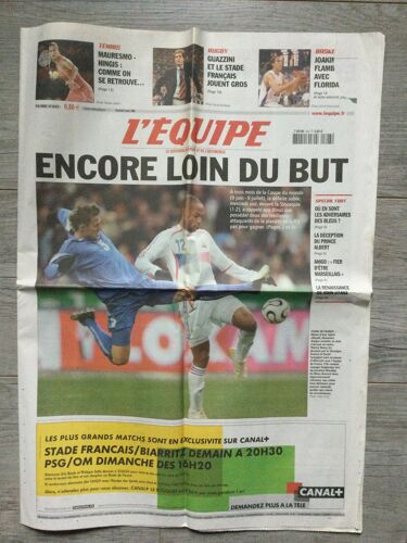 L'equipe N° 18877 Du 3 Mars 2006 : Encore Loin Du But Défaite Des Bleus Face À La Slovaquie (1-2)