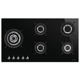 Smeg PV395LCN plaque Noir Intégré 90 cm Gaz 5 zones