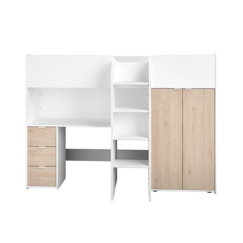 Lit compact avec bureau et armoire
