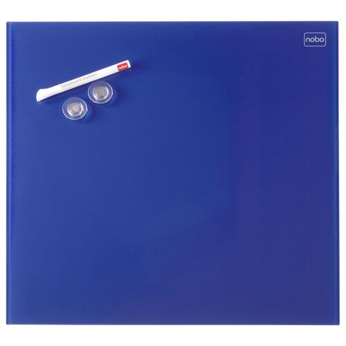 Nobo Tableau Magnétique Bleu En Verre Diamond 450x450, Conditionnement Retail