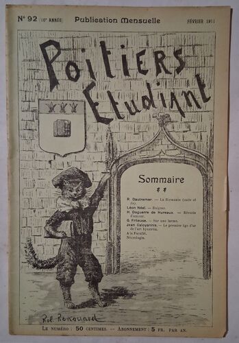 Poitiers Etudiant N° 92 - (10e Année) - Février 1911