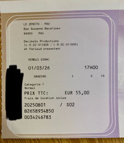 Billet Concert Kendji