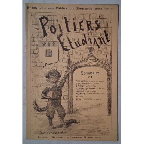 Poitiers Etudiants N° 100-101 - (11e Année) - Janvier-Février 1912