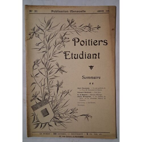 Poitiers Etudiant N° 21 - Janvier 1904