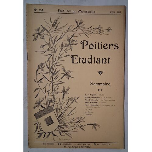 Poitiers Etudiant N° 24 - Avril 1904