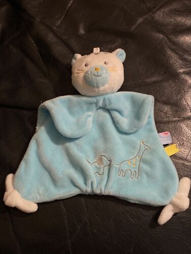 DOUDOU PLAT TIGRE SUCRE D'ORGE TETINOU DOUMOU CHAT BLEU GIRAFE 21CM