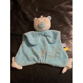 DOUDOU PLAT TIGRE SUCRE D'ORGE TETINOU DOUMOU CHAT BLEU GIRAFE 21CM