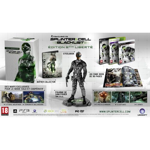 Tom Clancy's Splinter Cell Blacklist - Edition 5ème Liberté Collection Allemand, Anglais, Chinois simplifié, Danois, Espagnol, Français, Hongrois, Italien, Japonais, Néerlandais, Norvégien, Polonais, Portugais, Russe, Suédois, Tchèque Xbox 360