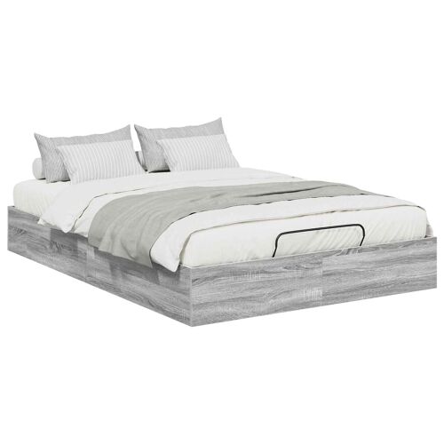 vidaXL Cadre de lit ottoman Gris Sonoma 193 x 120 x 25 cm
