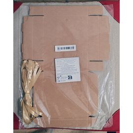 Lot De 12 Boîtes En Papier Craft 15 X 15 X 3.5 Cm + 12 Rubans