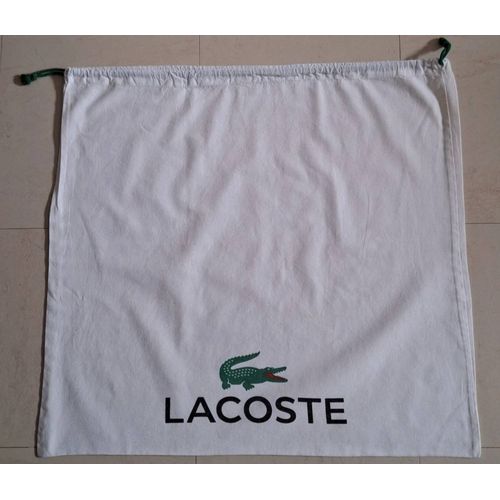 Grand sac Lacoste en tissu blanc