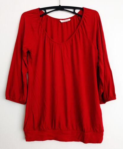 T Shirt Rouge. Manches 3 / 4. Camaieu. Viscose. Elasthanne. Taille 36