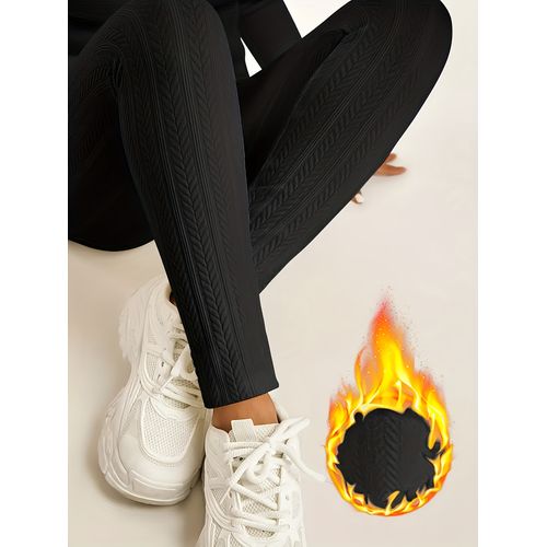 Black Friday : Pantalons Cheville Jacquard Pour Femmes, Leggings Thermiques Hiver Mode Et Tendance Avec Design Unique. Jogging Long Sport Yoga Taille Haute Pour Dames