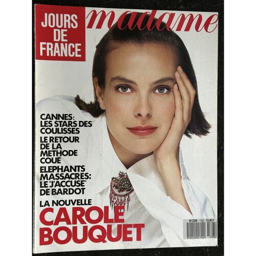 Jours De France 1793 16 Mai 1988 Cover Carole Bouquet Brigitte Bardot Massacres Elephants