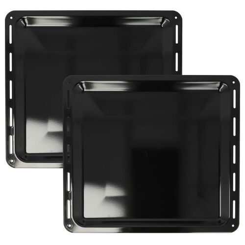 vhbw 2x Plaque de four compatible avec Juno JOC69612X Four - 42,2 x 37,6 x 2 cm, anti-adhésif, émaillée noir