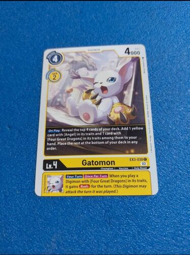 Gatomon Ex3 030 Carte Card Digimon Game