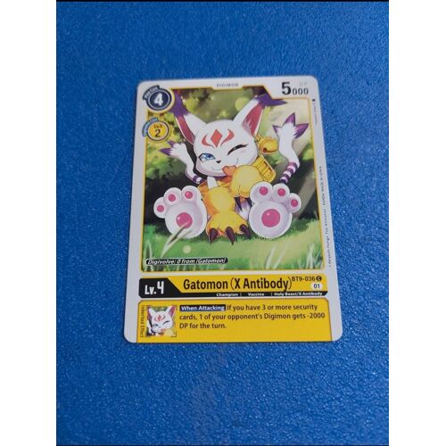 Gatomon X Antiboty Bt9 036 Carte Card Digimon Game