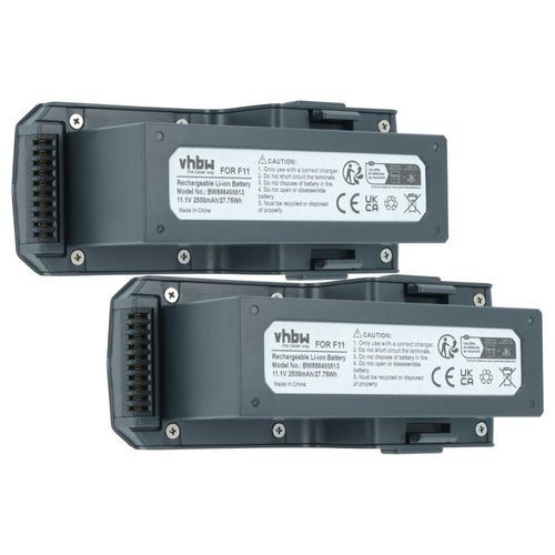 Vhbw 2x Batterie Compatible Avec Sjrc F11 Gps Drone (2500mah, 11,1v, Li-Polymère)